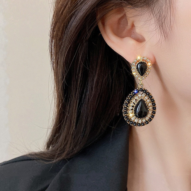Personality Dark Style Water Drop Light Earrings