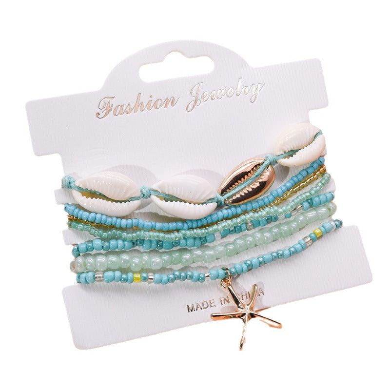 Beach Style Starfish Bead Shell Anklet Bracelets