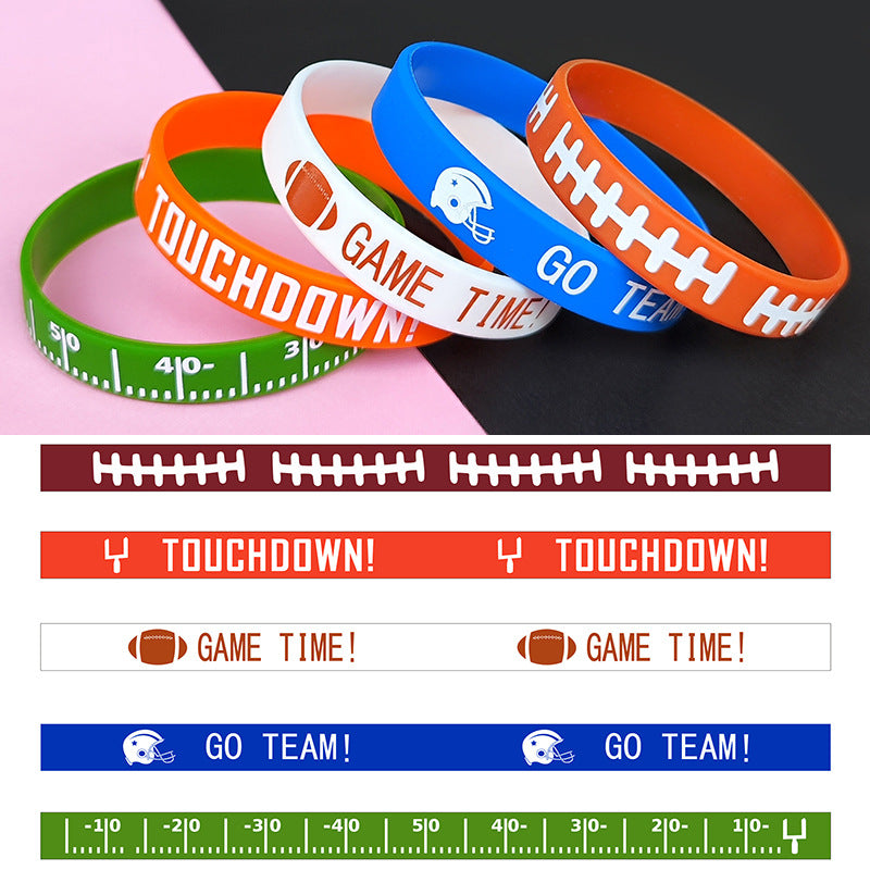 Silicone Activity Prize Queuing Group Lettering Printing Pattern Bracelets