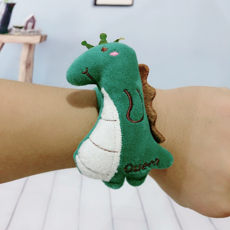 Children's Plush Cartoon Pop Cute Sun Flower Couple Female Dinosaur Slap Bracelet
