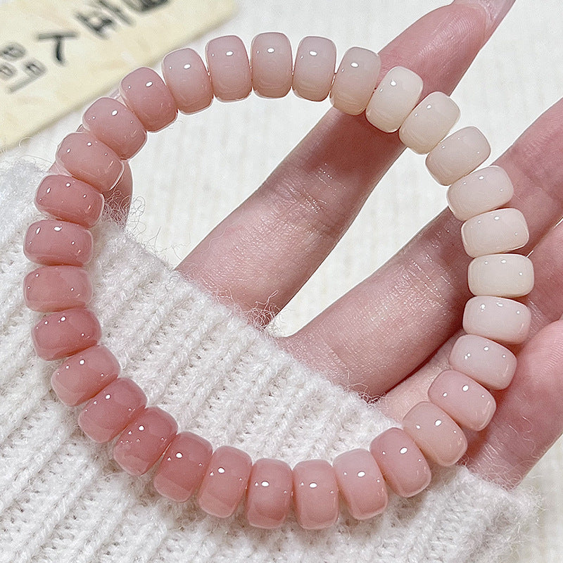 Gradient Tablet Beads Female Pliable Temperament Hand Toy Seed Cultural Bracelet