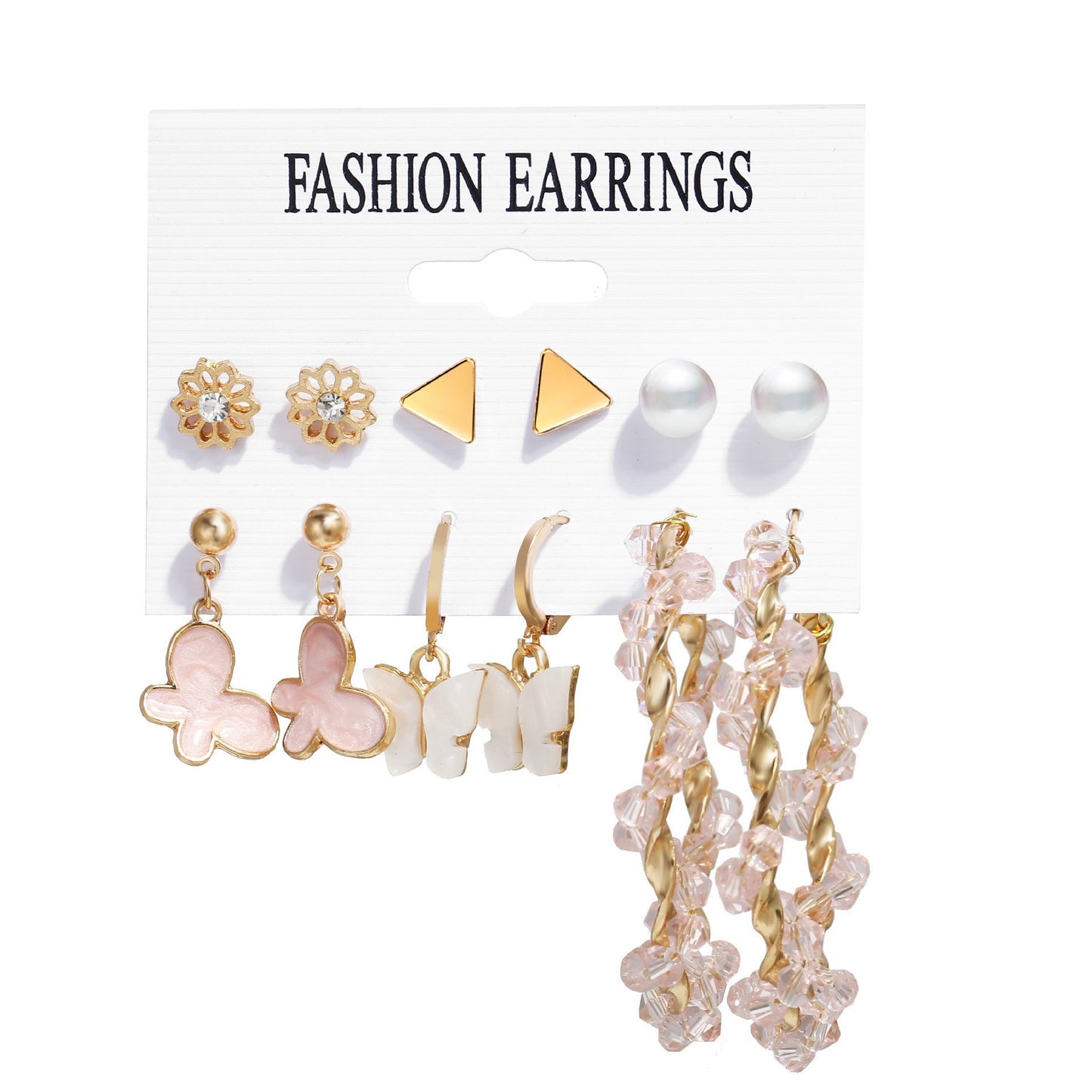 Square Personalized Shaped Geometric Pearl Alloy Earrings