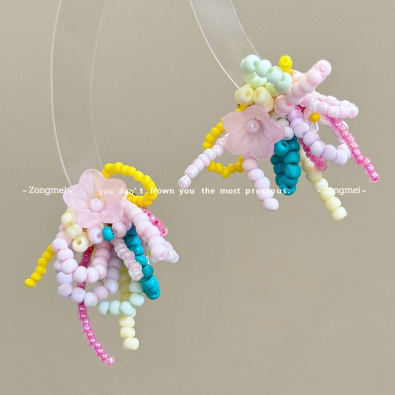 Women's Sweet Flower Cluster Hand-woven Creative French Rings