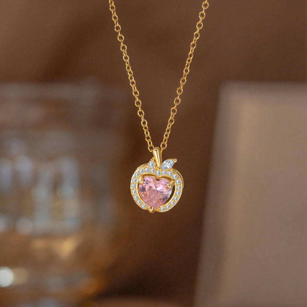 Women's Rose Apple Copper Light Luxury Advanced Clavicle Necklaces