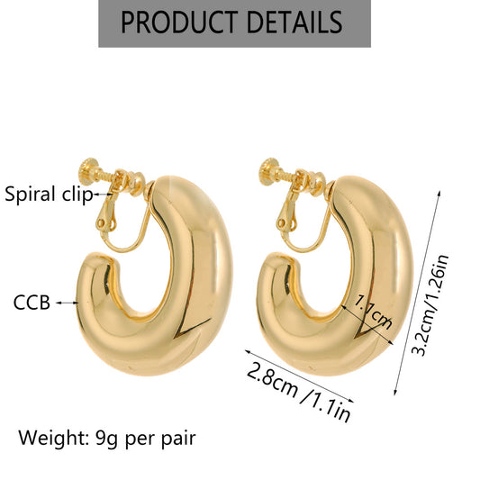 Scenery Surface Female Fashion Exaggerated Thick Earrings