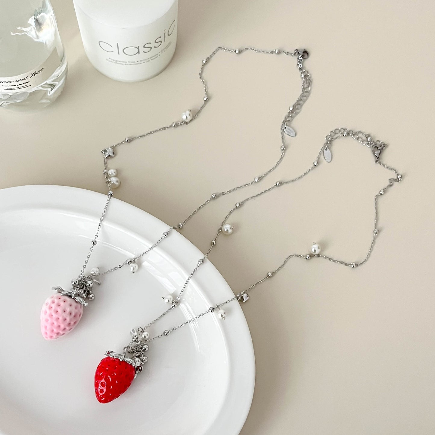 Crystal Tassel Simple Elegant Sweater Chain Necklace