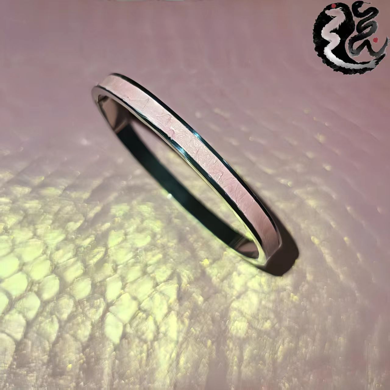 Snakeskin Genuine Leather Male Female Personality Metal Closed Special Bracelet