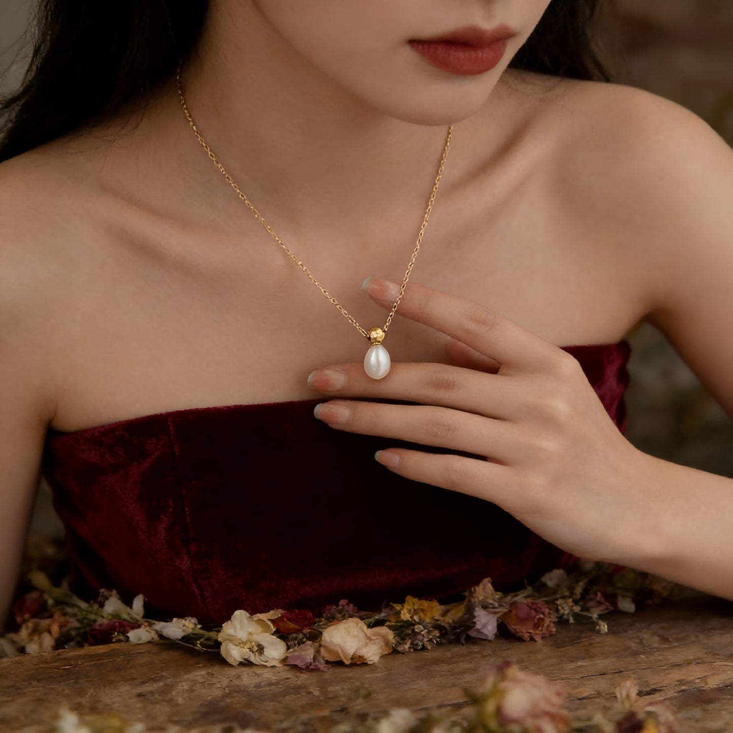 Light Luxury Retro Style Natural Freshwater Necklaces