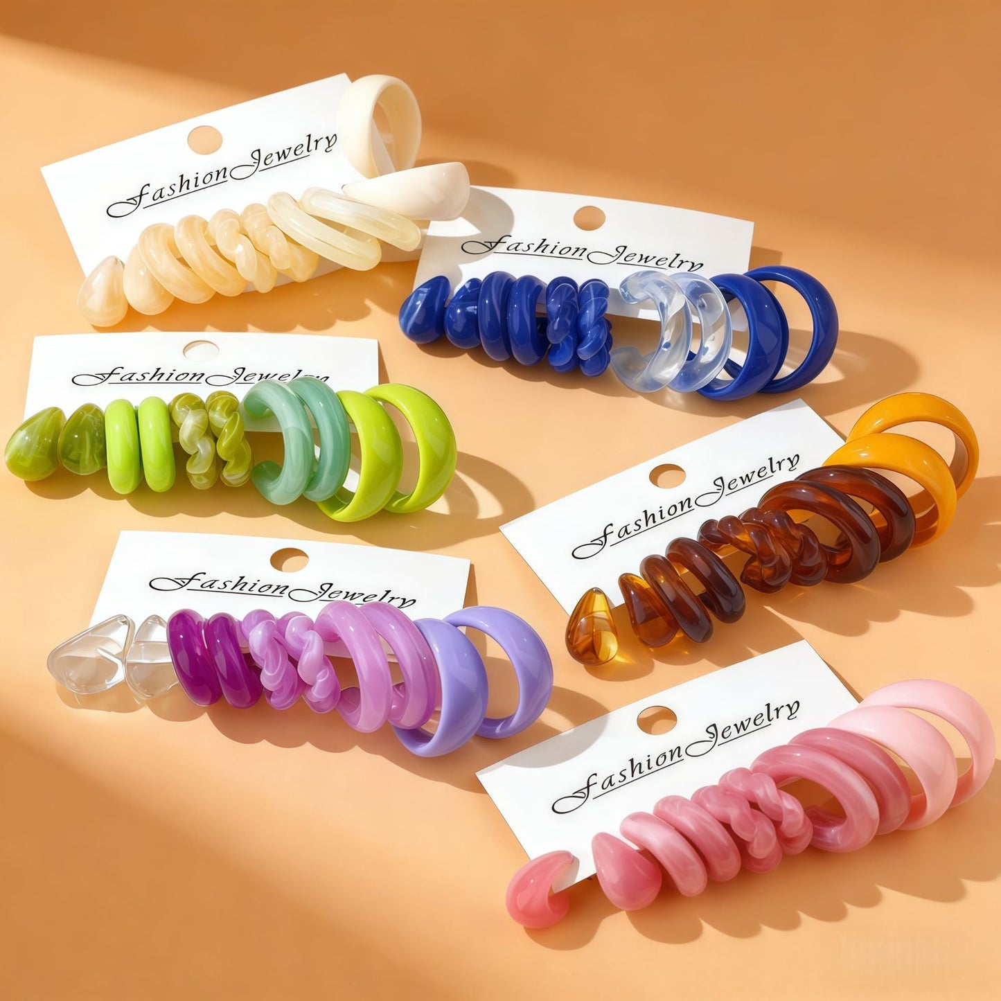 Korean Style Fashionable Simple Acrylic Shaped Light Luxury Earrings