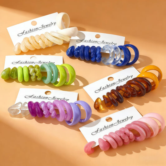 Korean Style Fashionable Simple Acrylic Shaped Light Luxury Earrings