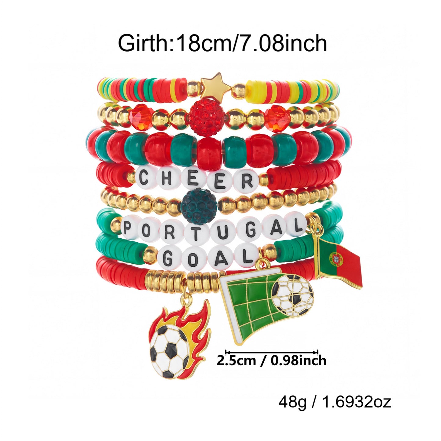 Style Theme Argentina Brazil Germany Football Game Bracelet