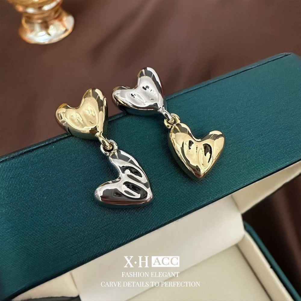 Fashionable Metal Texture Light Luxury Simple Earrings