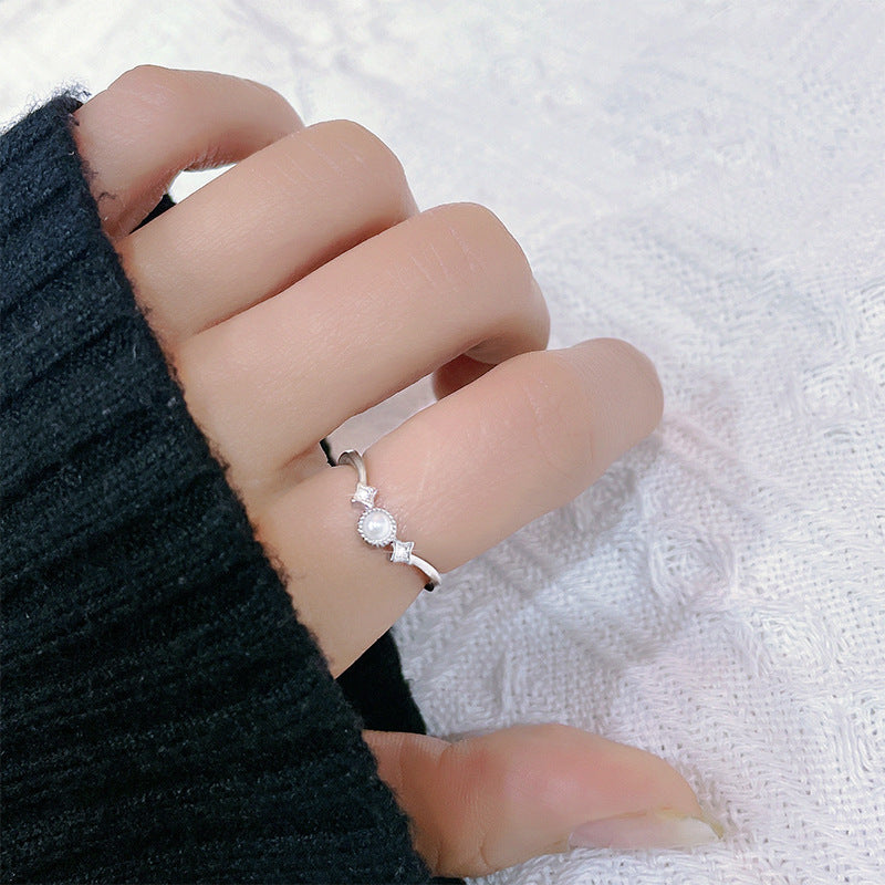 Elegant Graceful Inlaid Zircon Four Stars Knuckle Rings