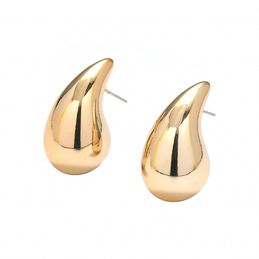 Women's Graceful Simple Gold Water Drop High-grade Earrings