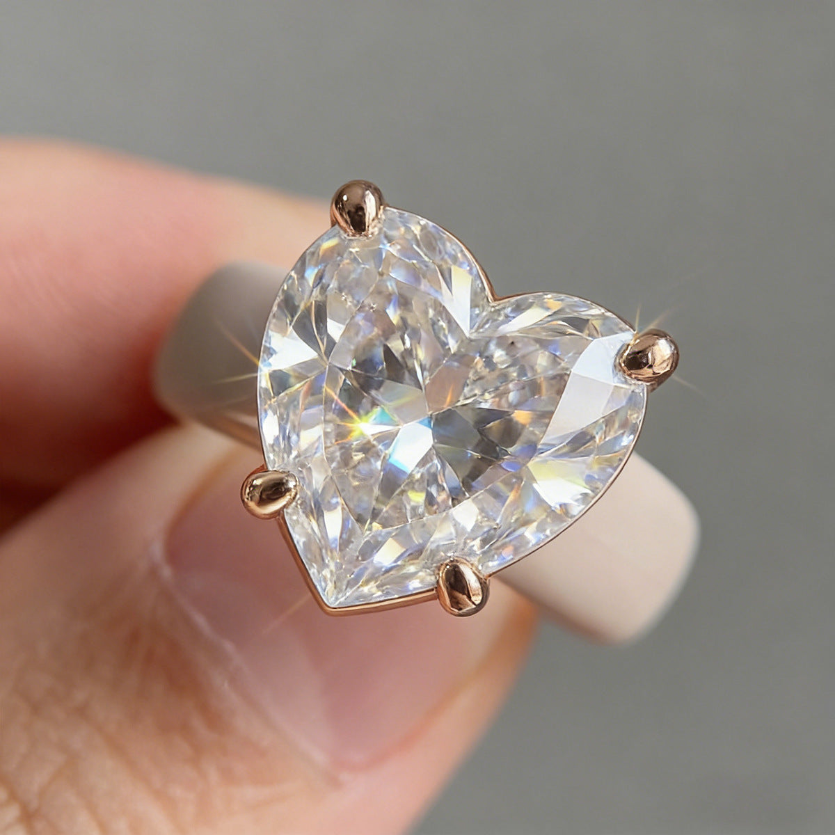 Light Luxury Square Zircon Silica Gel Twin Niche Ring