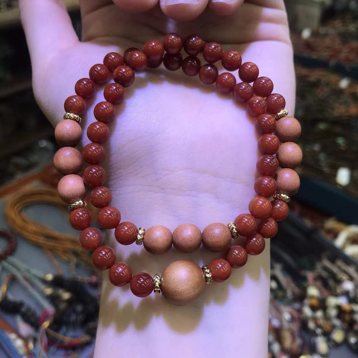 Sen Southern Red Agate Bodhi Tibet Bracelets