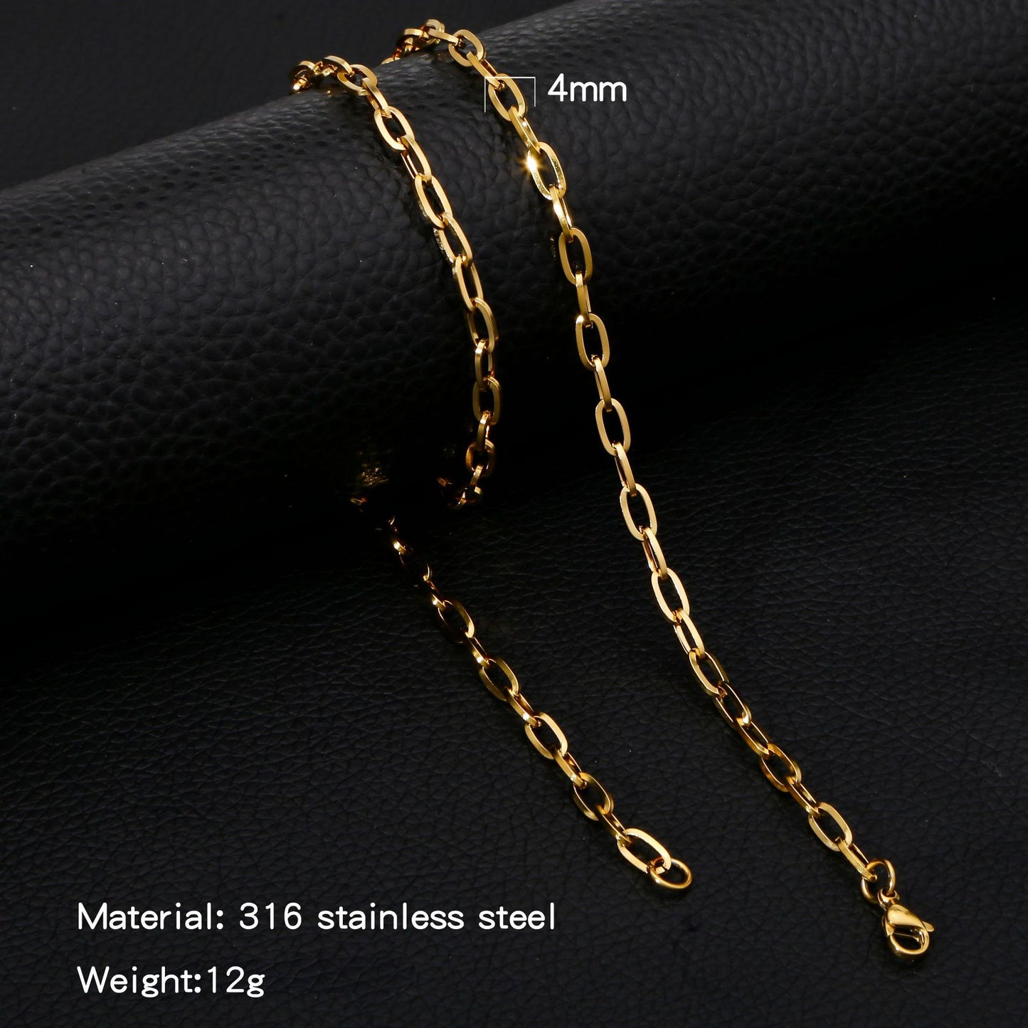 Return Square Line O-shaped Chain Unisex Necklaces