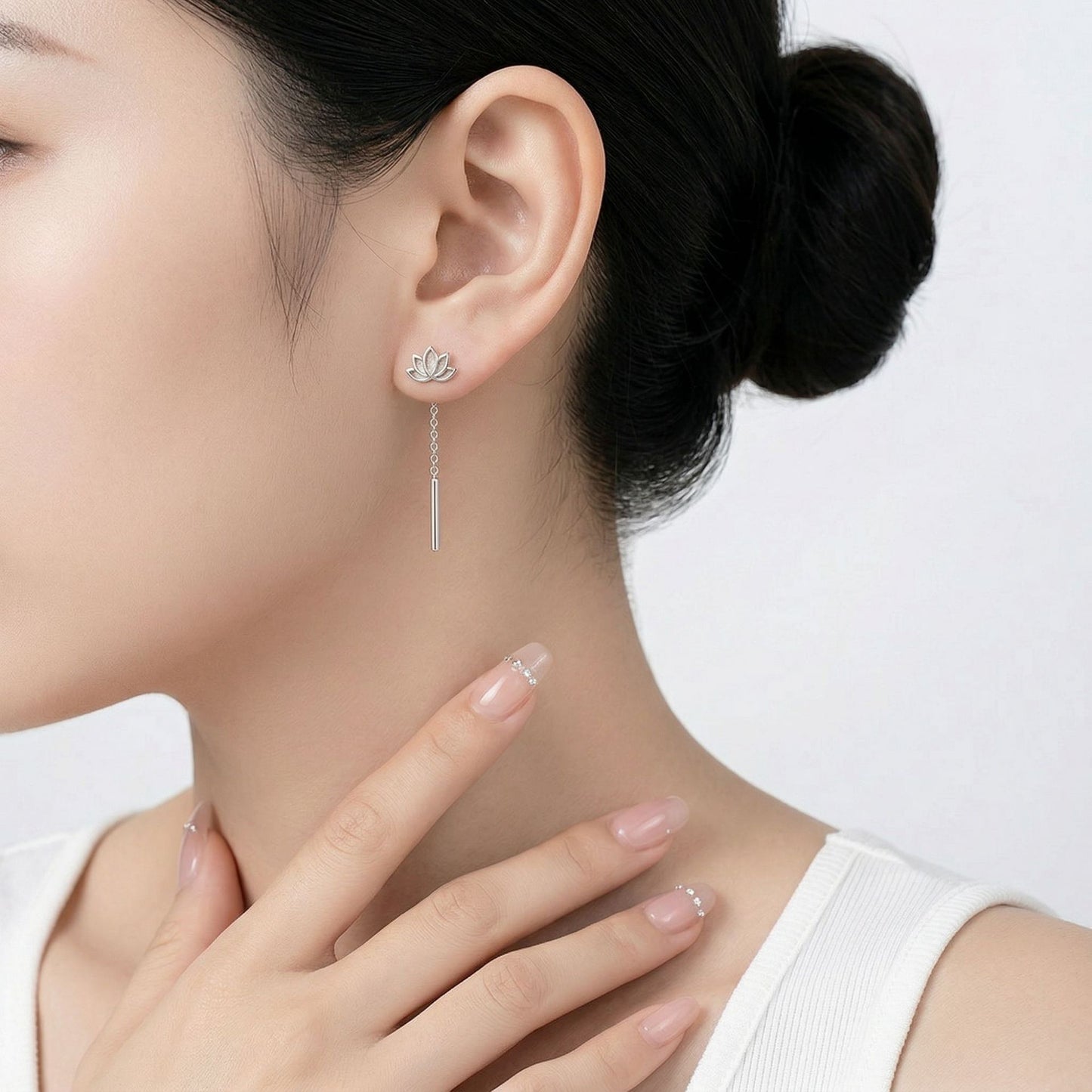 Women's Lotus Tassel Chinese Style Graceful To Make Earrings