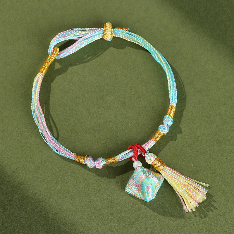 Festival Colorful Rope Ethnic Style Hand-woven Adult Small Sachet Carrying Bracelet