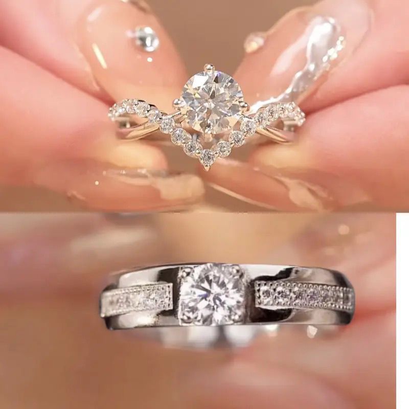 Couple Wedding Simulation Diamond Live Mouth Proposal Fake Rings