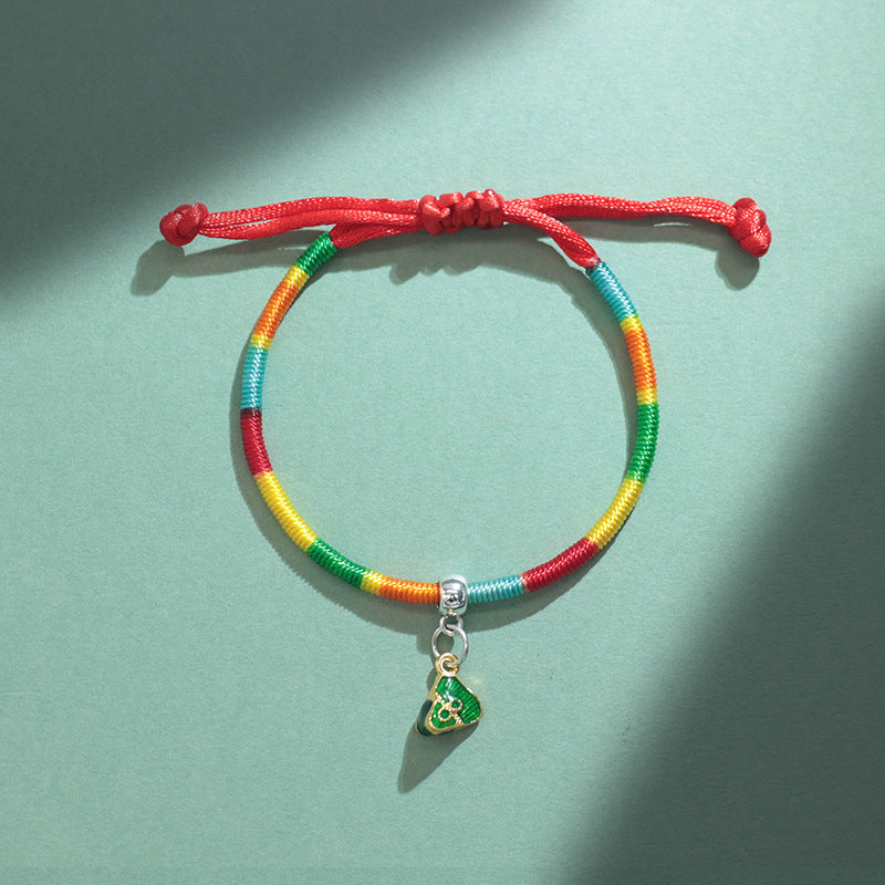 Festival Colorful Rope Carrying Strap Handmade Woven Bracelet