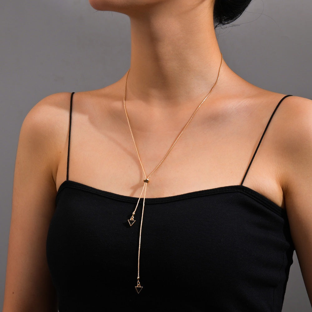 Wind Pearl Alloy Y-shaped Adjustable Suitable For Ladies Necklaces