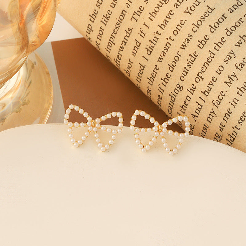 Korean Style Simple Vintage Pearl High-grade Ear Tassel Female Niche Earrings