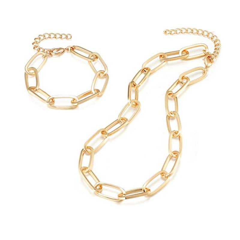 Curved Cross Clip Chain Simple Splendid Necklace