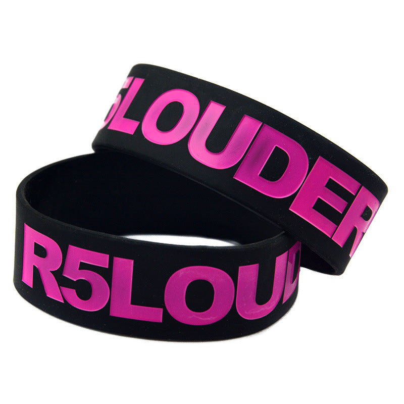 Silicone Fashion Music Hand Strap Trendy Hip Hop Bracelet