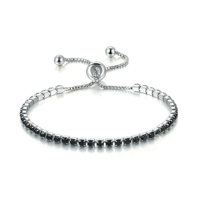 Women's & Men's Hip Hop Diamond Black Zircon Tennis Bracelets