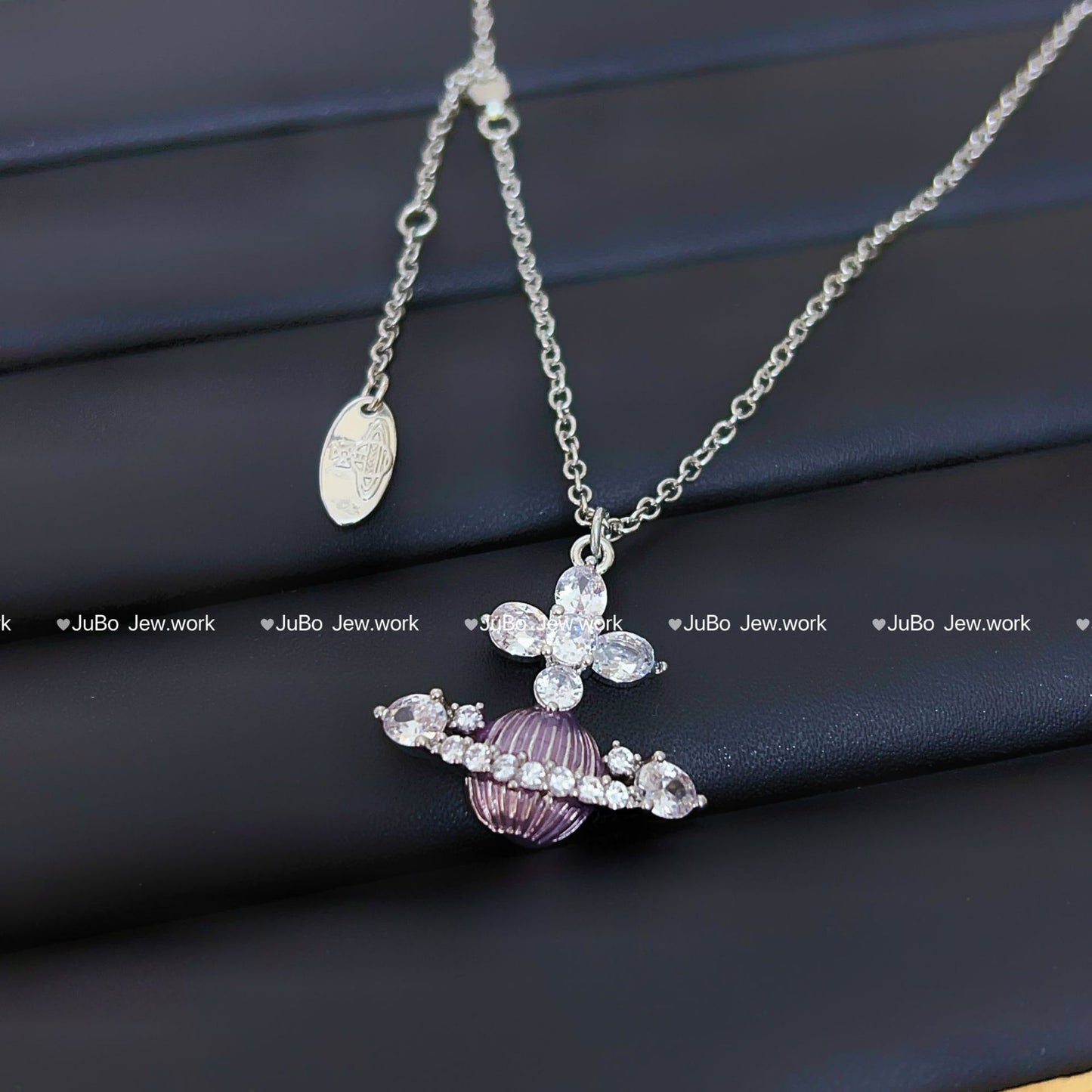 Women's Romantic Queen Mother Planet Three-dimensional Saturn Crystal Sweater Chain Necklaces