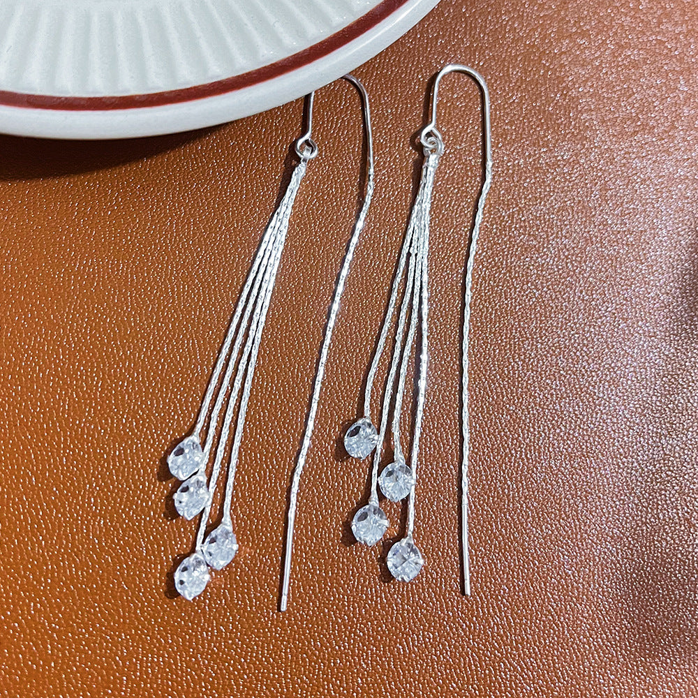 Pin Tide Long Simple Temperamental Tassels Ear Line