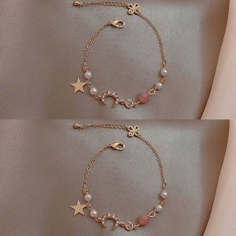 Zircon Pearl Female Design Advanced Korean Fashion Bracelets