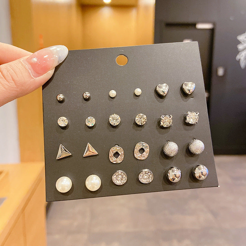 Women's Korean Style Metal Alloy Pearl High-grade Long Stall Light Stud Earrings