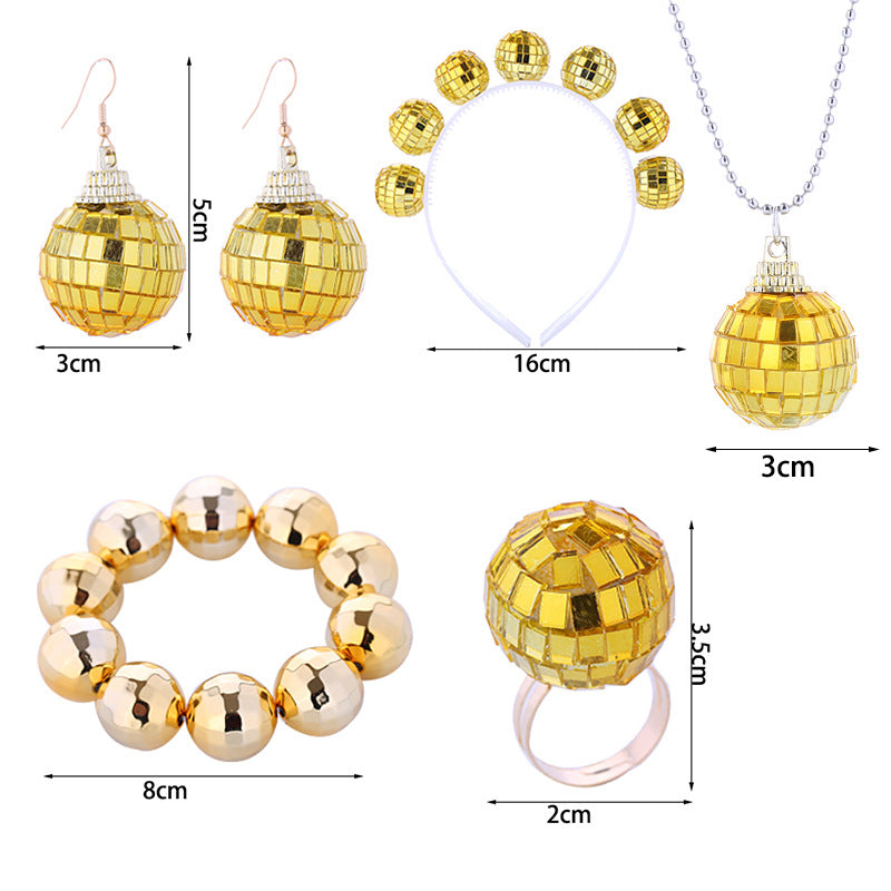 Women's Suit Mirror Ball Funny Party Accessories Earrings