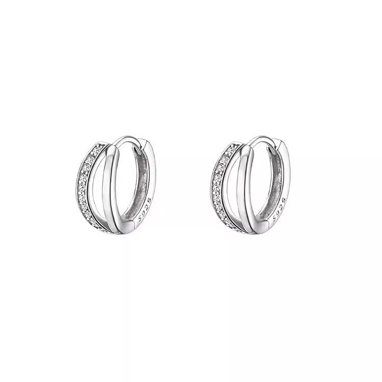 Women's Simple For Retro Fashion Micro Inlay Shiny Zircon Earrings