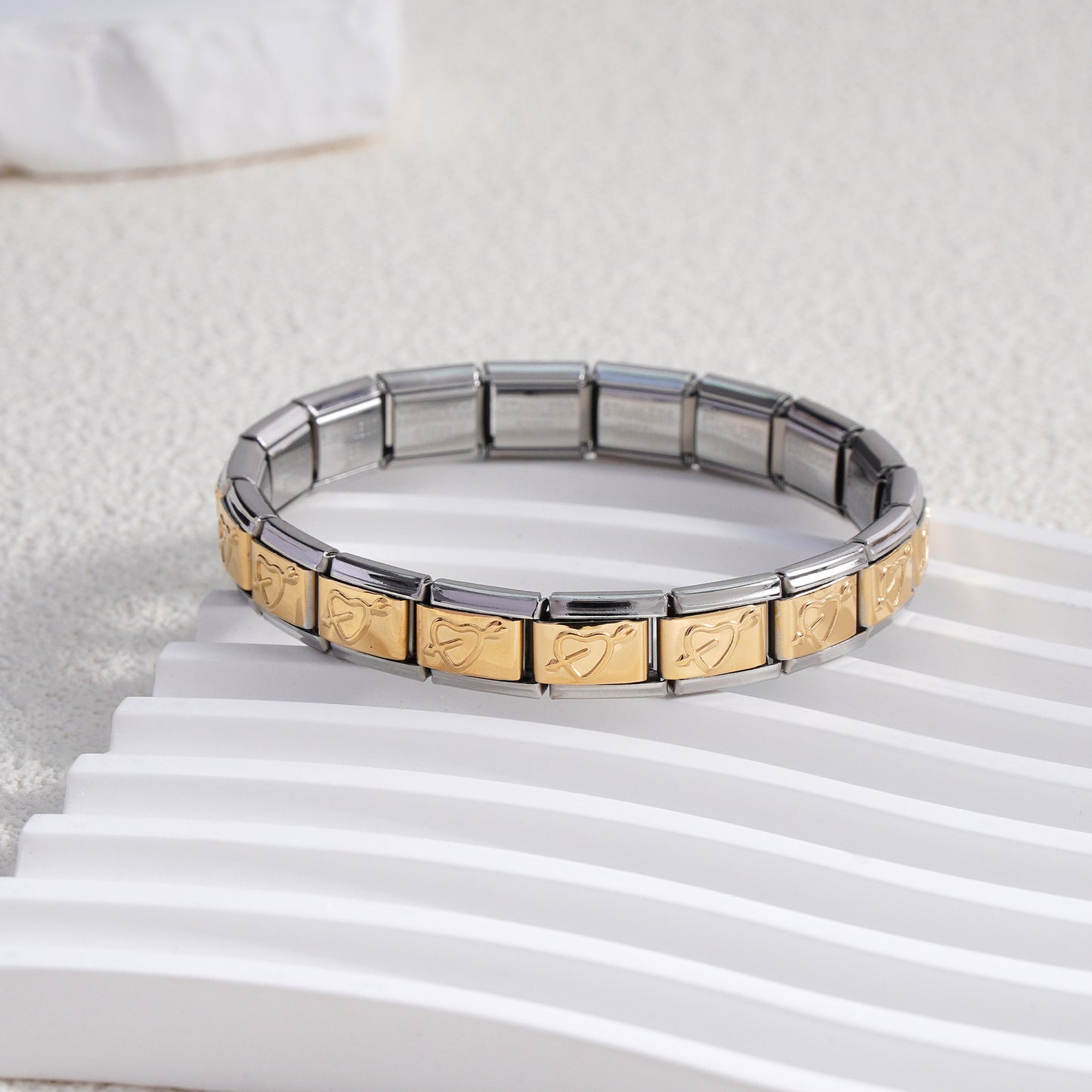Innovative Classic Module Gold-plated Pattern Stainless Bracelets