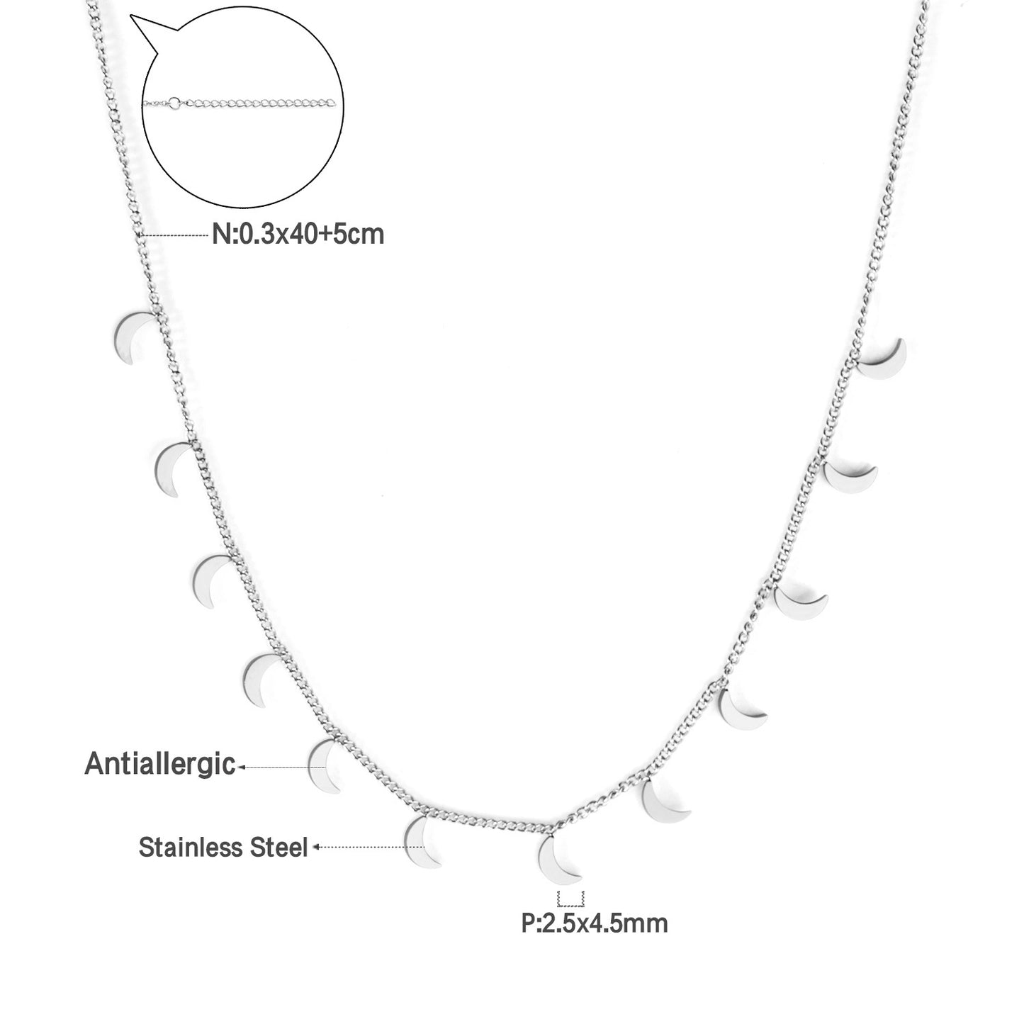 Niche High-grade Simple Temperamental Geometric Electroplated Stainless Necklaces