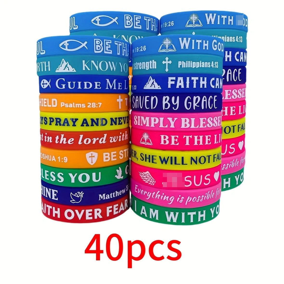 Flag Inspirational Faith Silicone Horse Party Graduation Rings