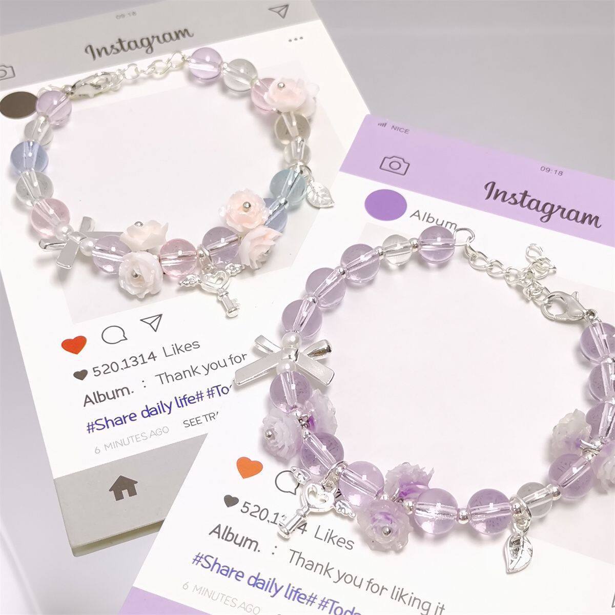 Rose Flower Exquisite Mori Light Luxury Bracelet