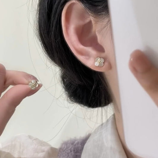 Petal Small Ear Sier Needle Exquisite Rings