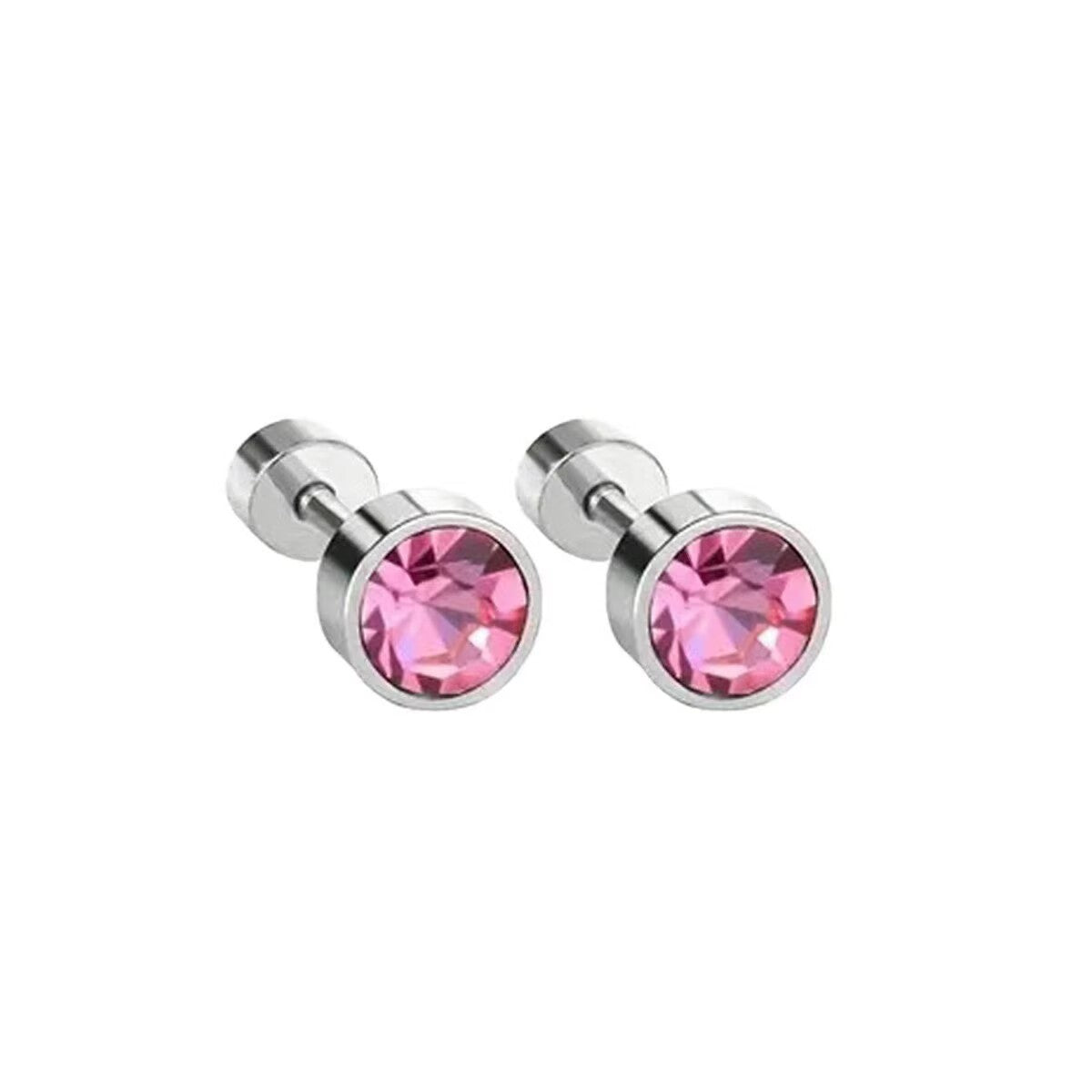 Stainless Steel Diamond Cup Car Plug Ear Bone Seconds Stud Earrings