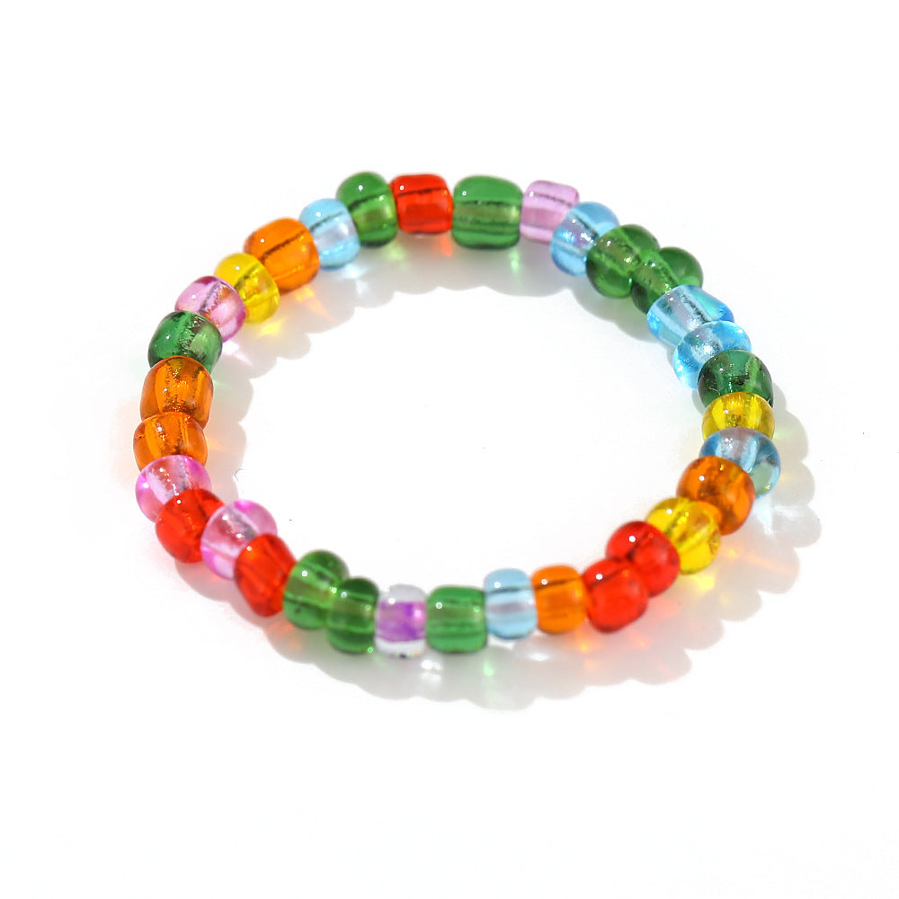 String Beads Stretch Candy Color Rice Rings