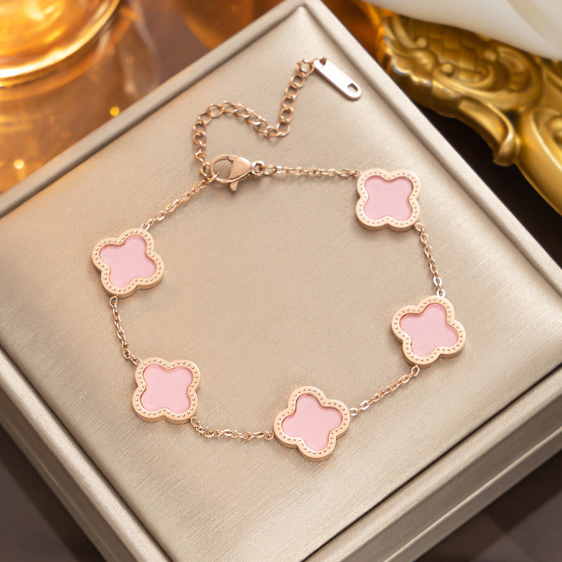 Diamond Rose Gold Fashion Charm Pork Bracelet