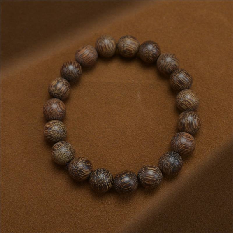 Natural Eaglewood White Round Beads Buddha Bracelet
