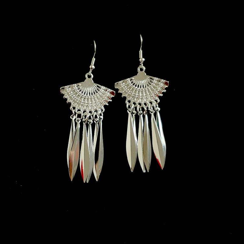 Style Ethnic Retro Minority Design Long Earrings