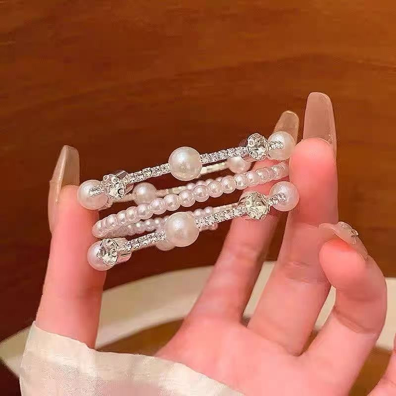 Women's Lace Pearl Flower Fashion Handmade Bead Woven Bracelets