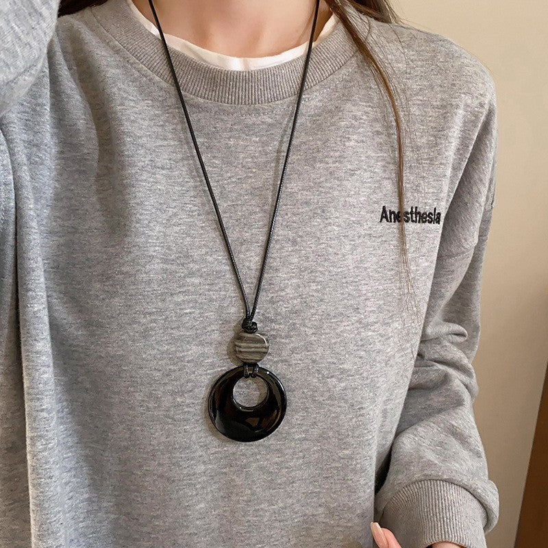 Love Fashionable Sweater Chain High Sense Necklaces