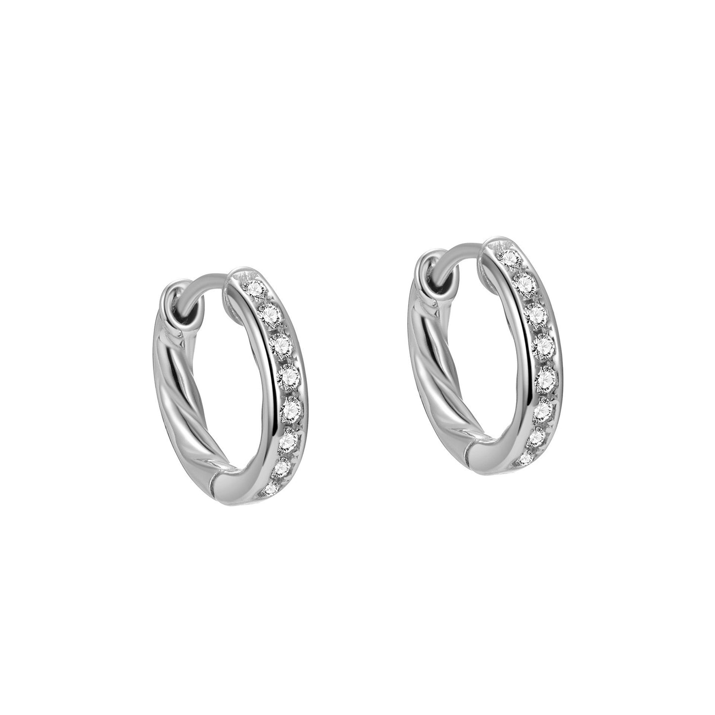Women's Sterling Sier Zircon Fashion Ear Punk Earrings