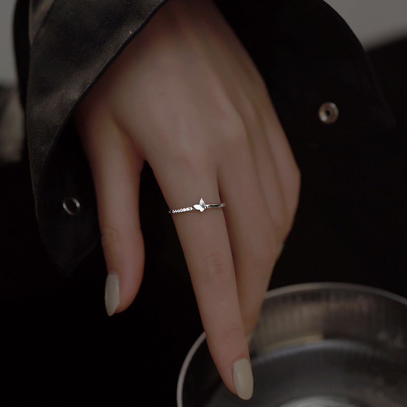 Female Niche Design Style Mild Luxury Small Opening Rings